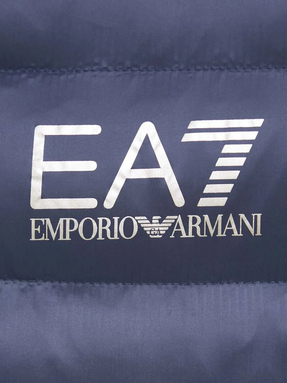 Ea7 Hooded Logo Jacket In Blue