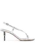 Coperni Jack 70mm leather sandals - Silver