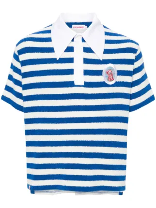 Charles Jeffrey Loverboy Rugby Striped Polo Shirt | Blue | FARFETCH LB