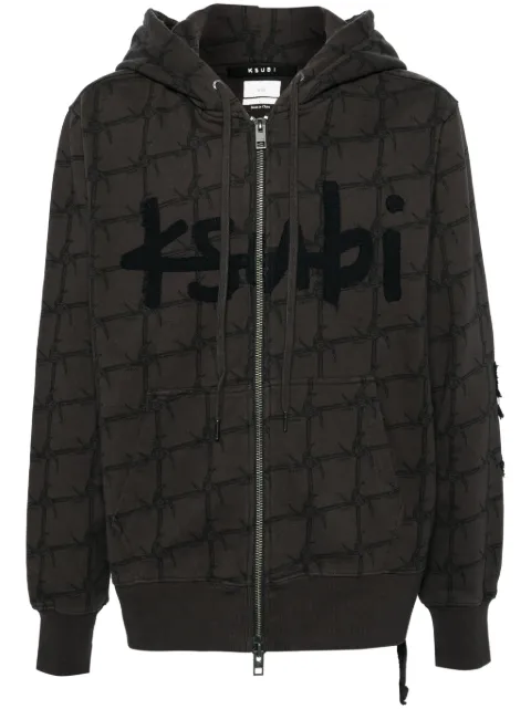Ksubi 999 Kash zip-up cotton hoodie