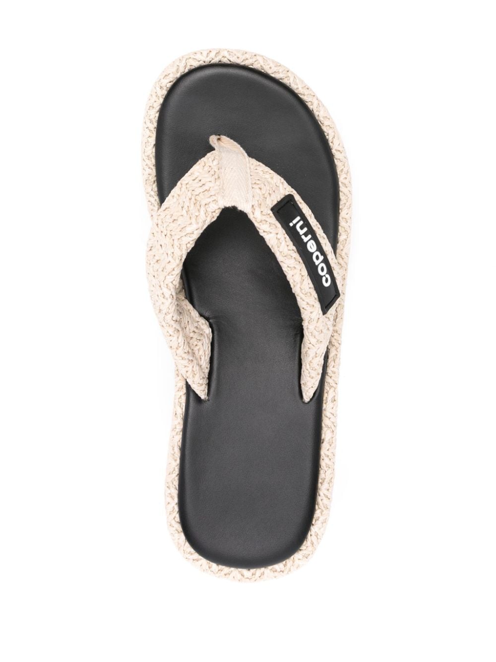 Shop Coperni 95mm Raffia Wedge Sandals In Nude