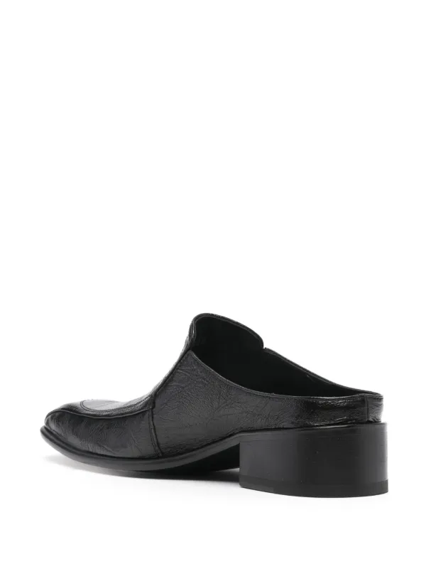 Martine Rose Snout レザーミュール | ブラック | FARFETCH JP