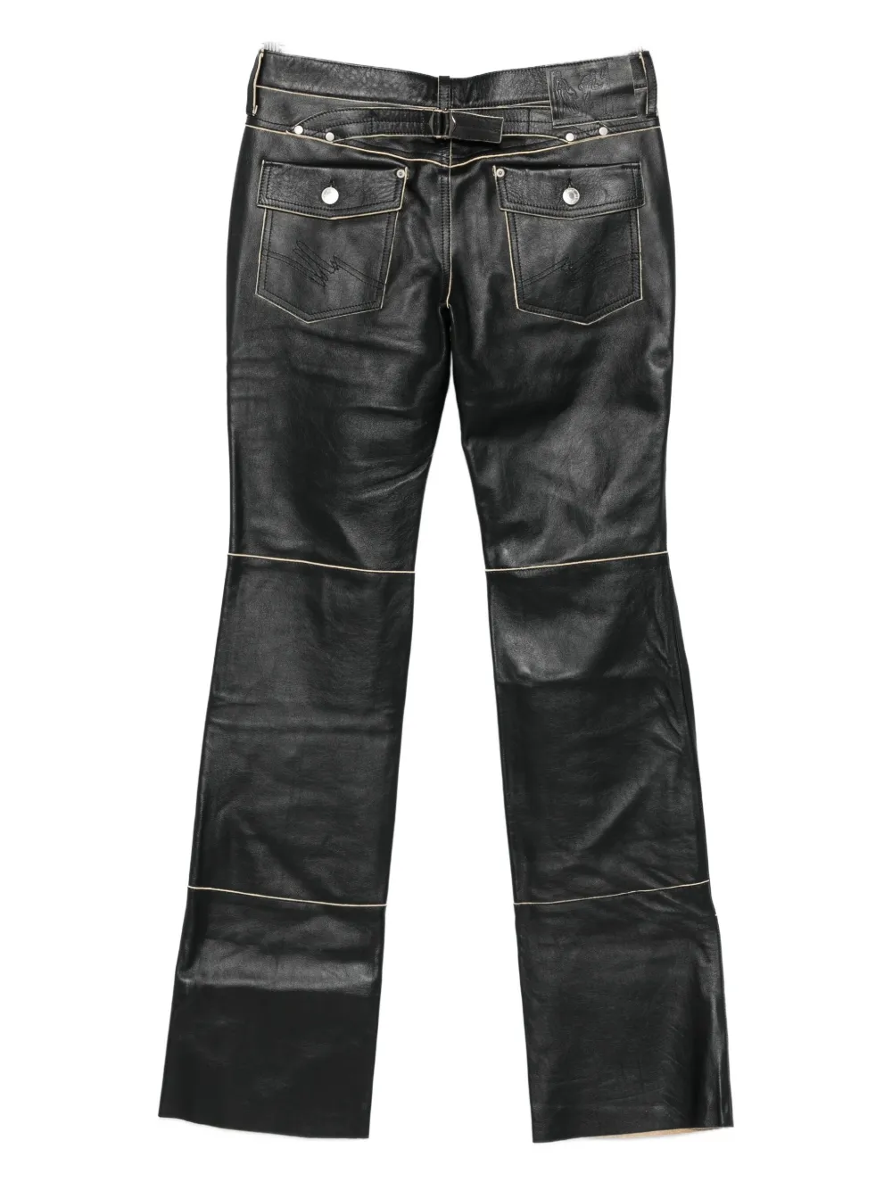 Martine Rose Leren broek - Zwart