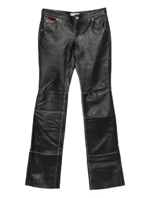 Balenciaga ブーツカット レザーパンツ | ブラック | FARFETCH JP
