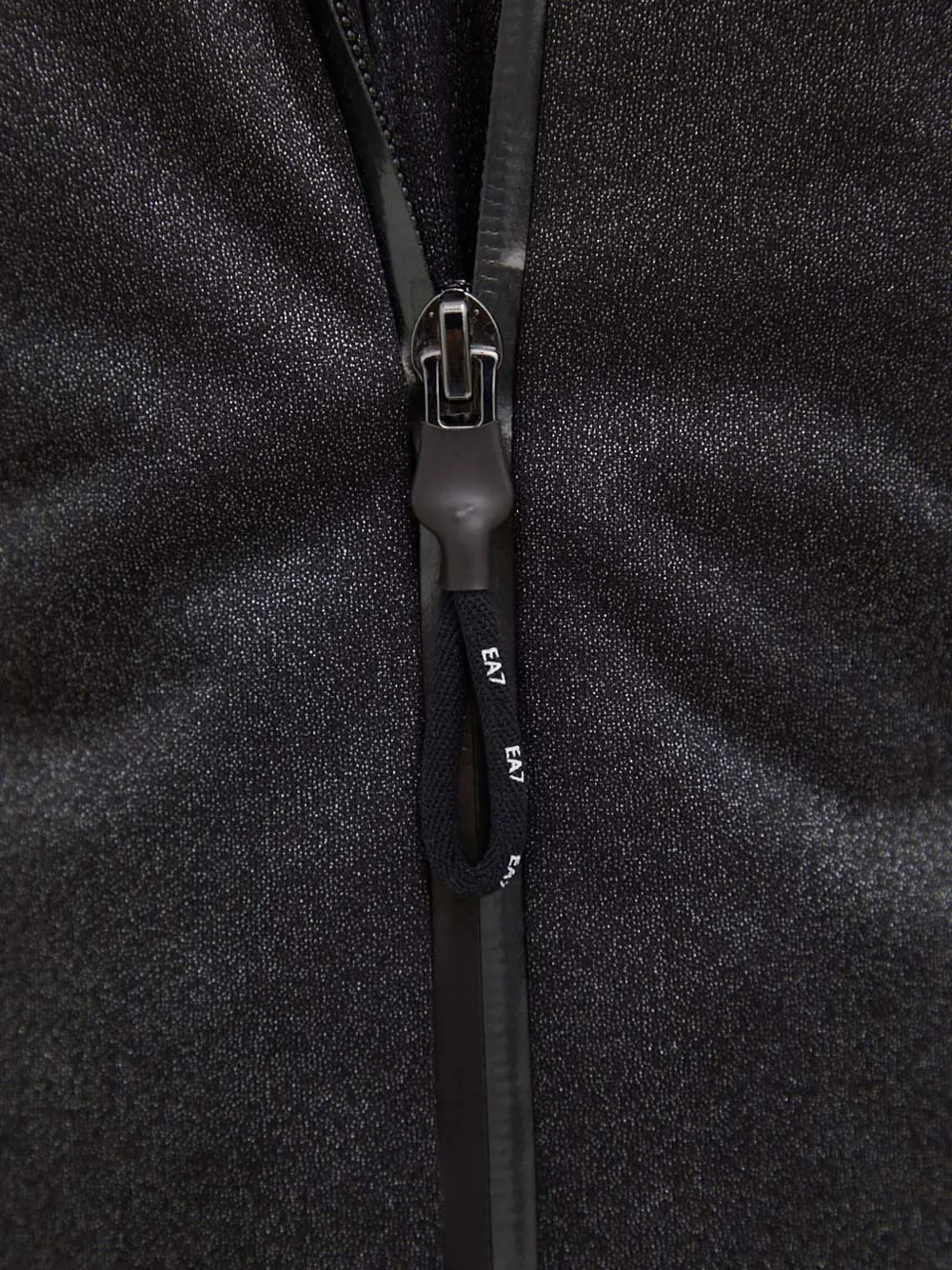 Ea7 Hooded Logo Jacket In Black