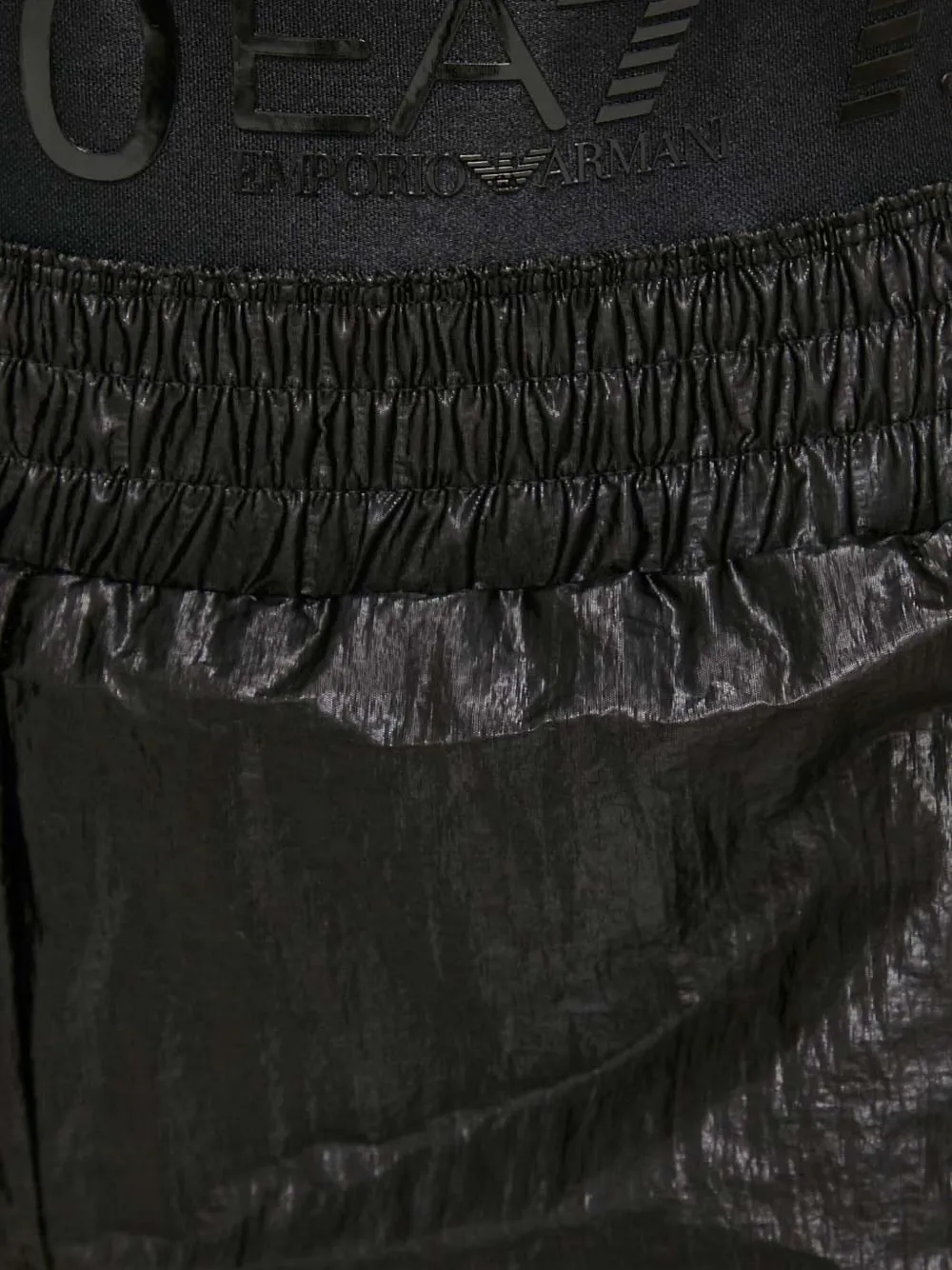 Ea7 Emporio Armani Shorts met logoband Zwart