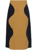 colville panelled midi skirt - Brown