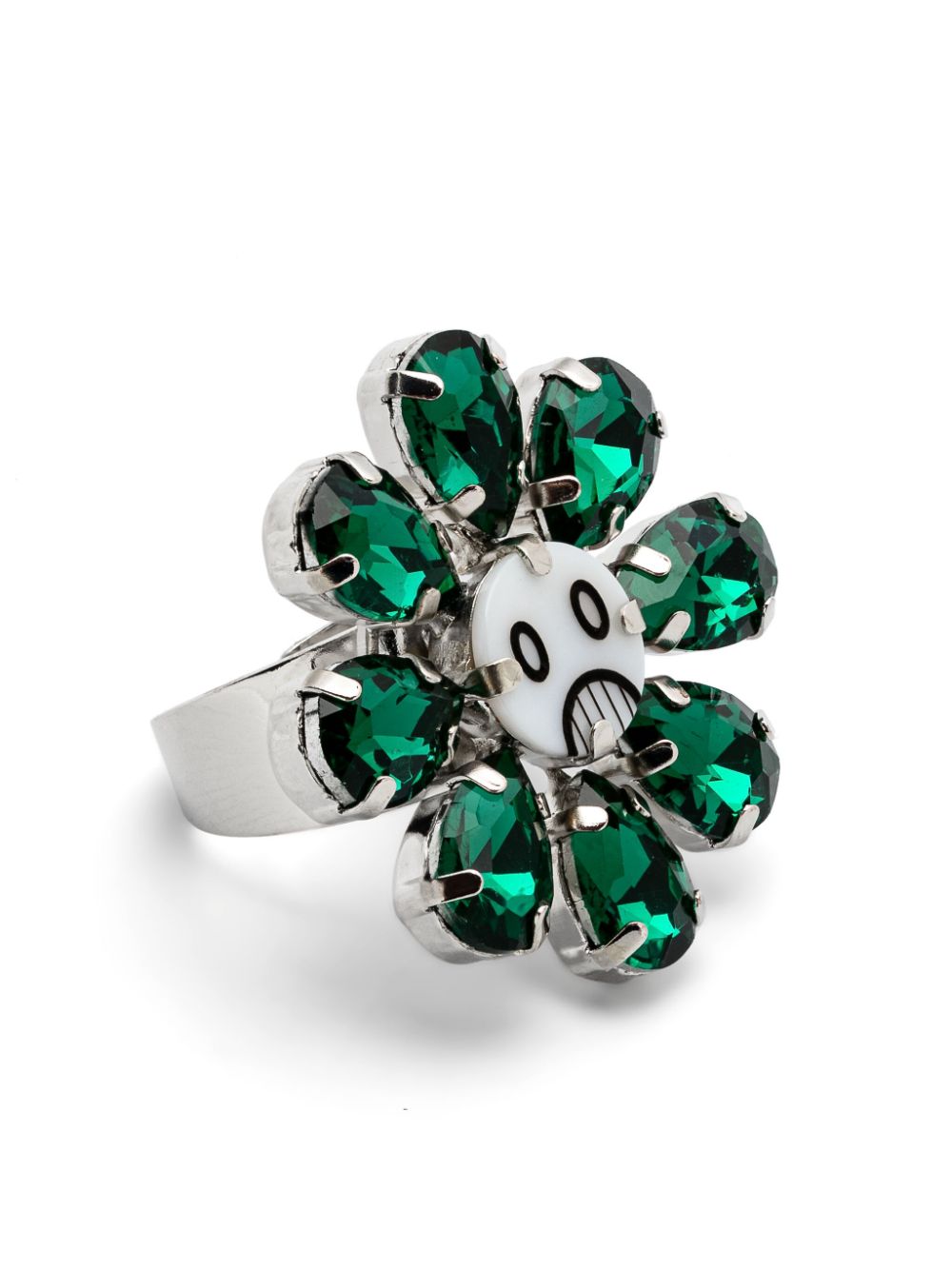 Charles Jeffrey Loverboy Crazy Daizy crystal-embellished ring - Green