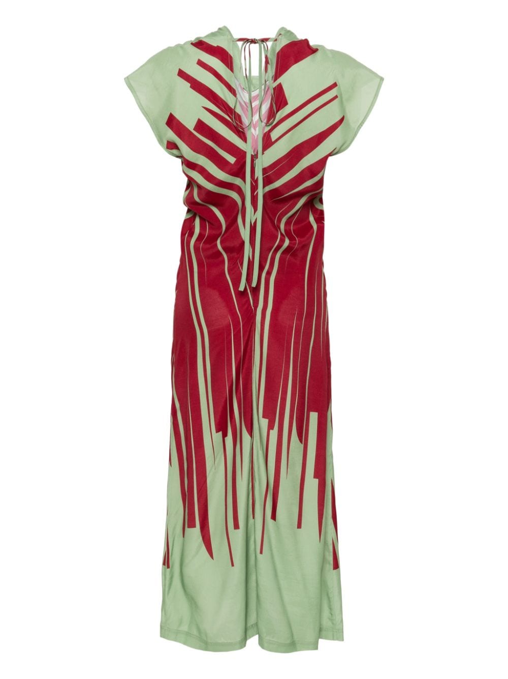 Colville abstract-pattern crepe dress - Groen