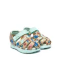 Camper Kids Oruga sea-print leather sandals - Brown
