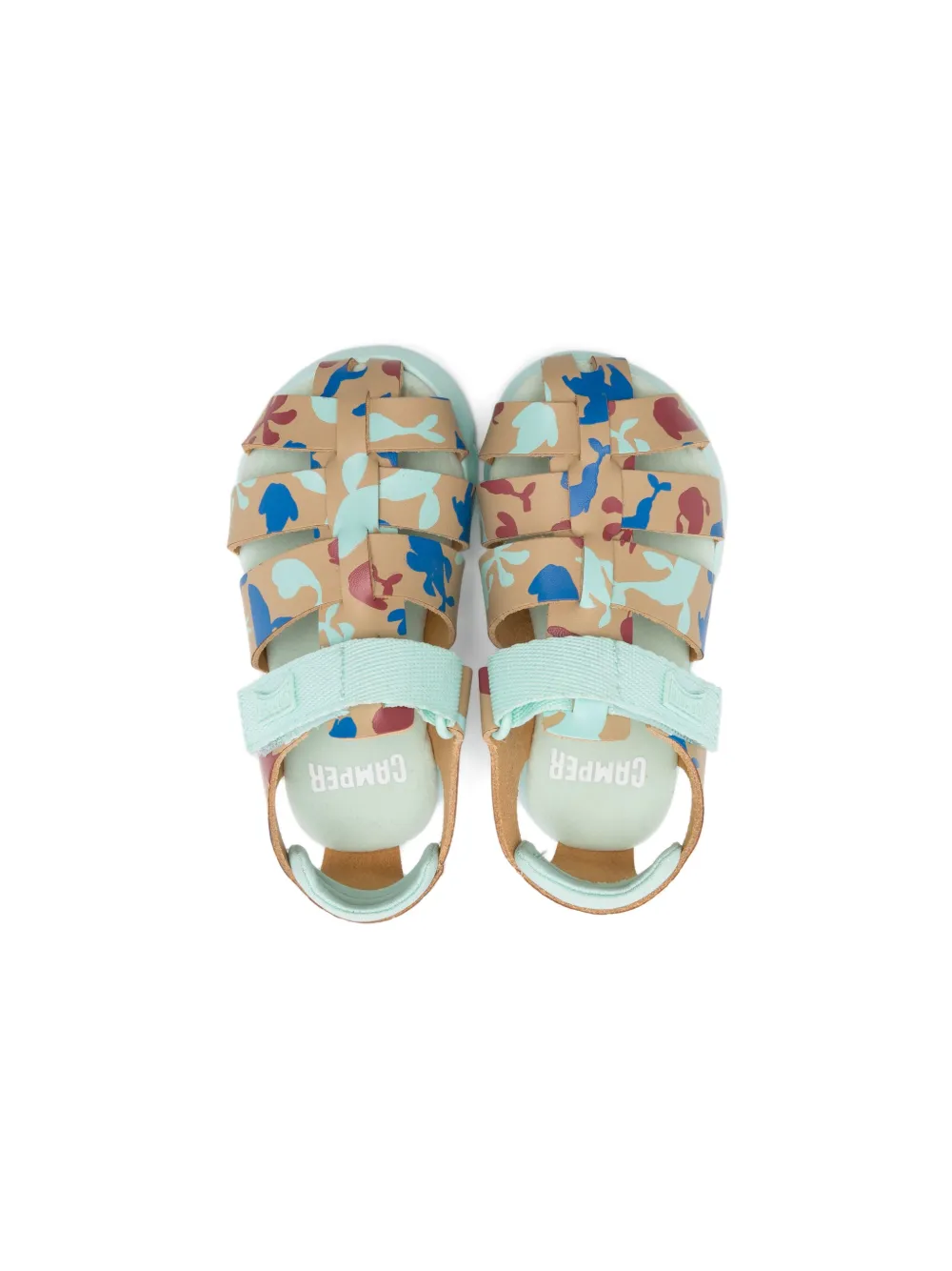 Camper Kids Oruga leren sandalen Bruin