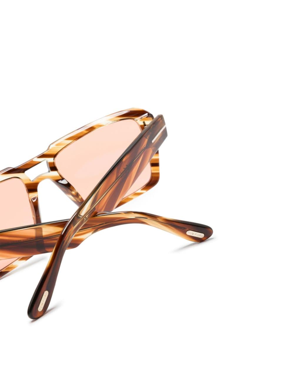 Shop Tom Ford Redford Pilot-frame Sunglasses In Brown