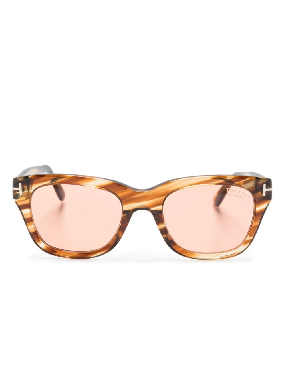 Tom Ford Tortoiseshell Square-frame Sunglasses In Pink