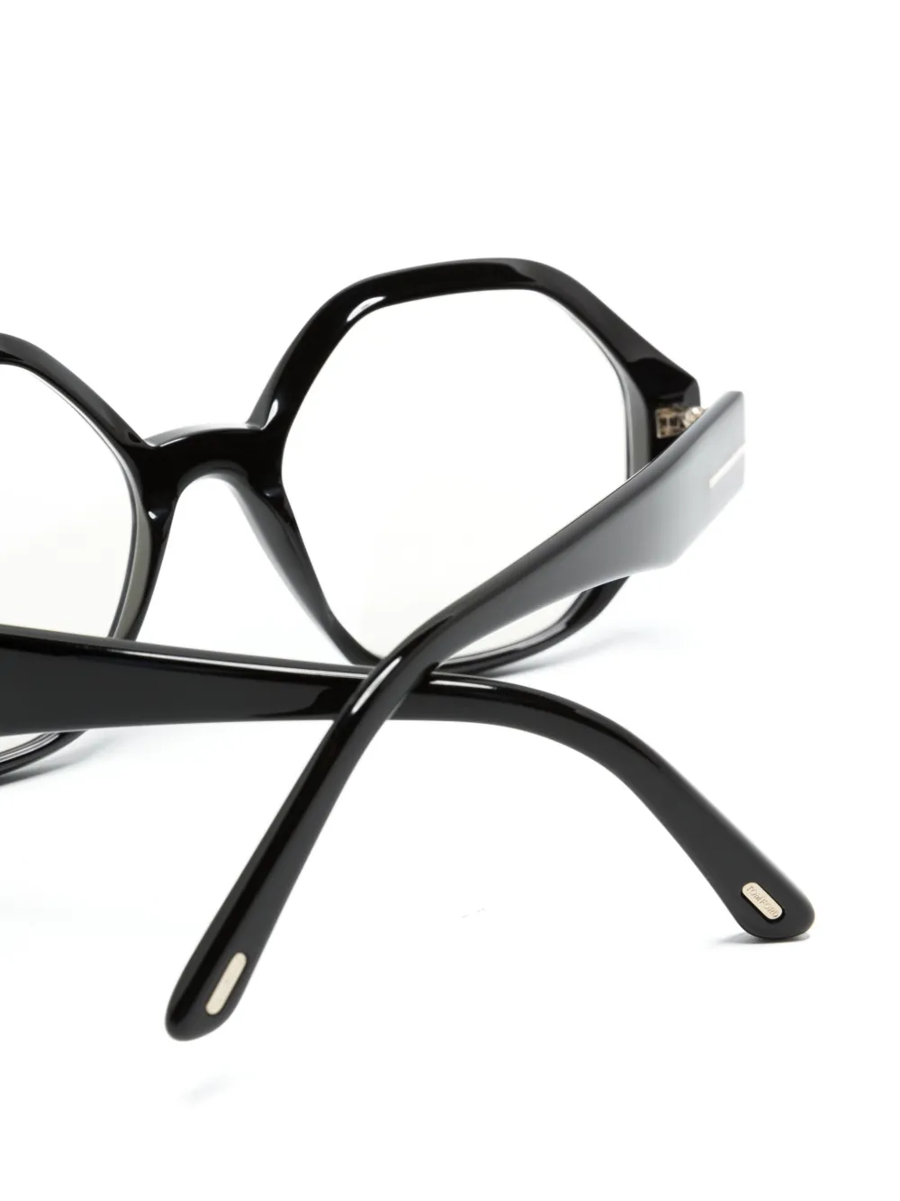 TOM FORD Eyewear Bril met geometrisch montuur Zwart