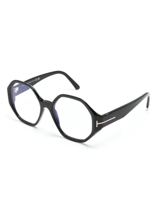 TOM FORD Eyewear geometric-frame Glasses | Black | FARFETCH display picture 1