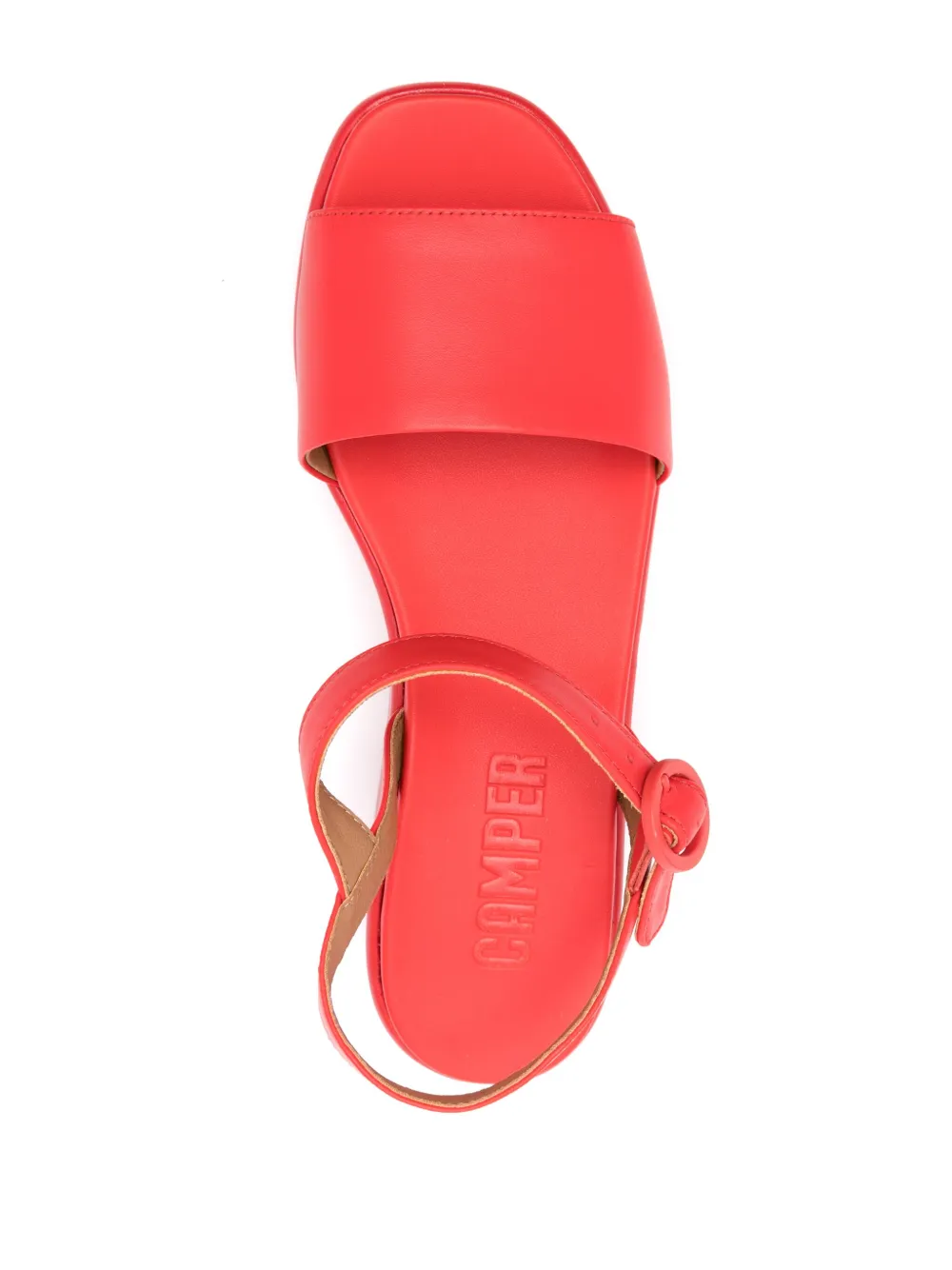 Camper Misia 55 mm leren sandalen Rood