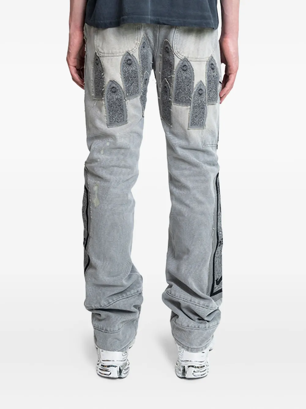 Who Decides War Arch jeans met borduurwerk Grijs