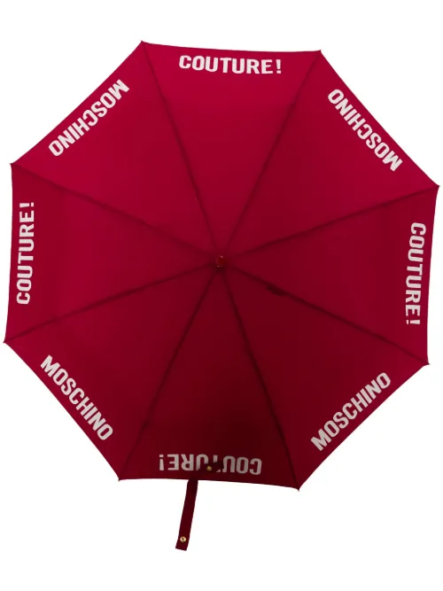 Parapluie pliable à logo imprimé - Moschino - Modalova