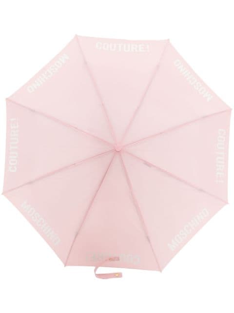 Moschino logo lettering-print foldable umbrellla