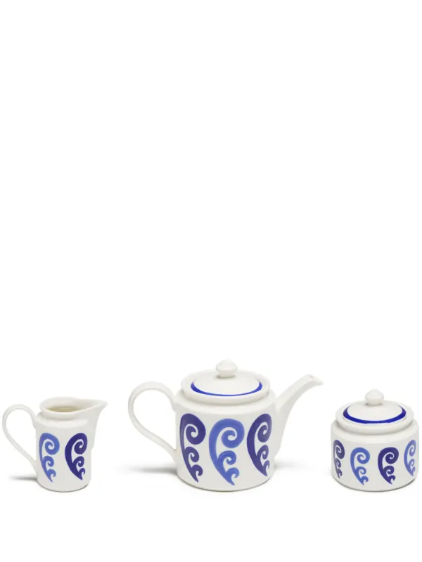 Themis Z Athenee Peacock Tea Set in White