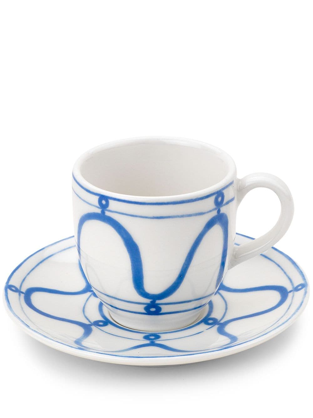 Themis Z Serenity Espresso Cup And Saucer Set In White