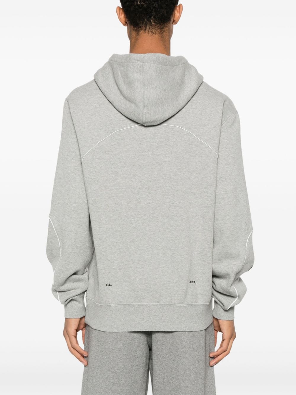 Shop Nike Nocta Swoosh-logo Hoodie In Grey
