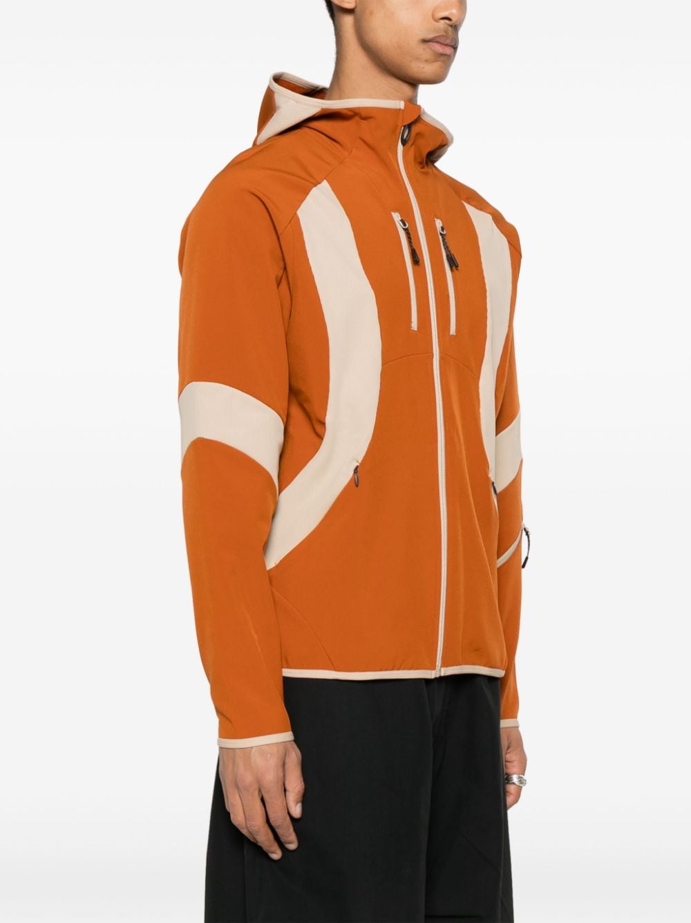Shop Oakley Latitude Arc Hooded Jacket In Orange