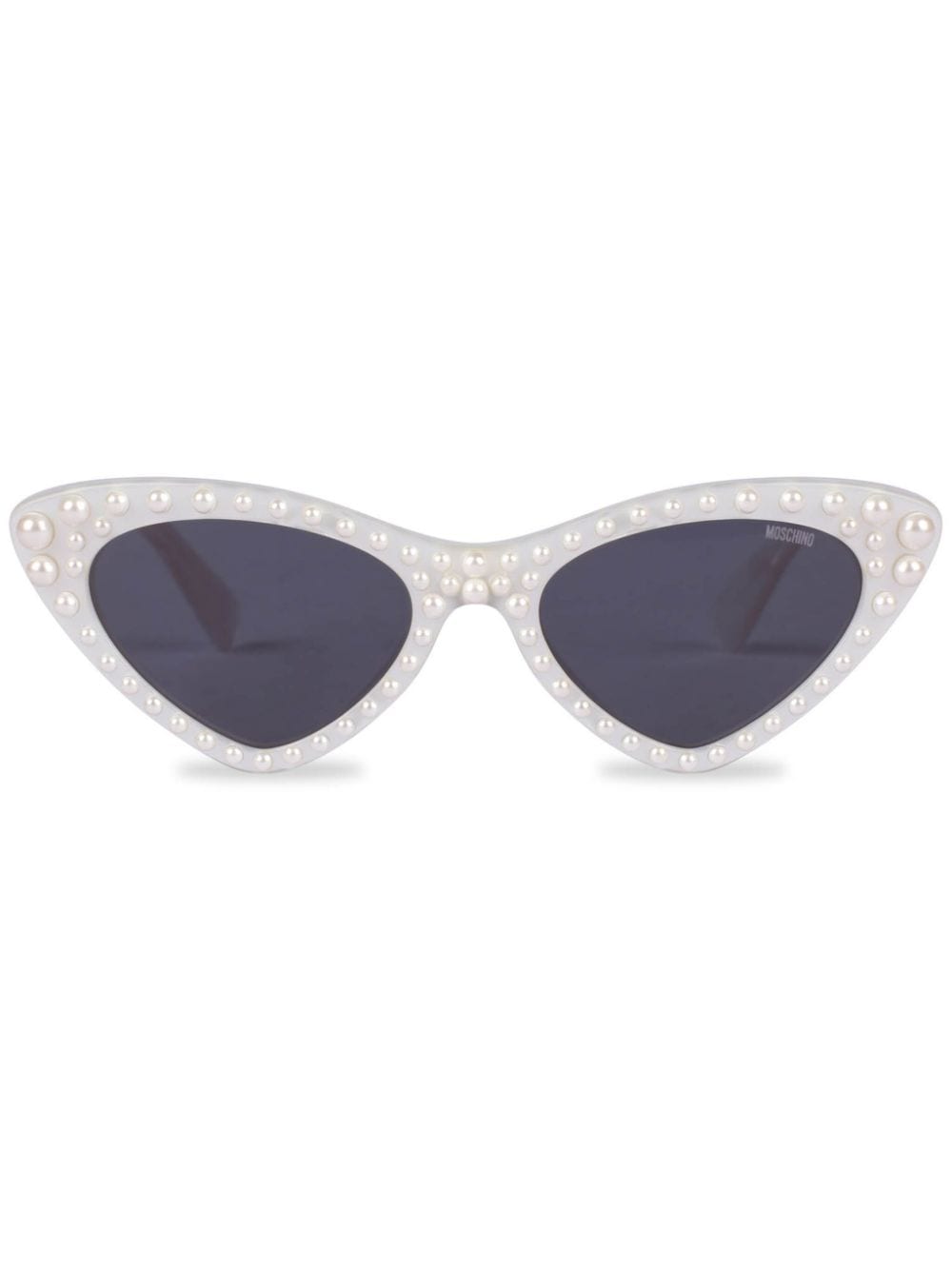Moschino Eyewear Crystal-embellished Cat-eye Sunglasses In White
