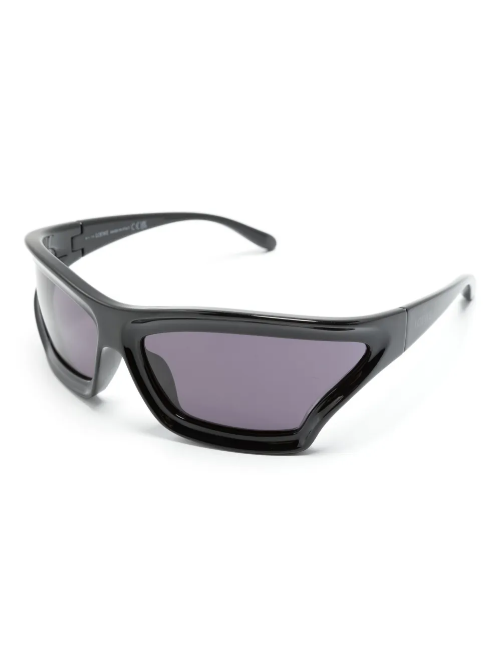 LOEWE LW40143U biker-frame sunglasses - Zwart