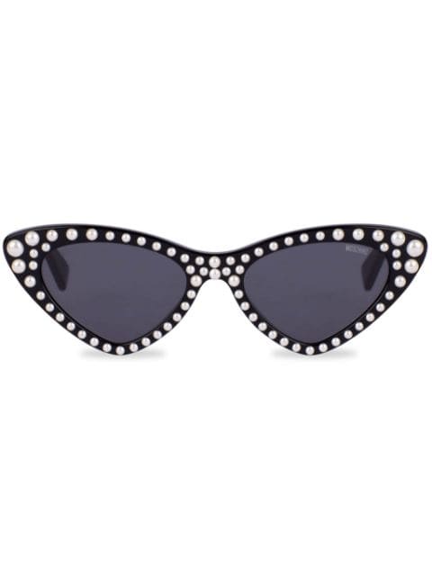 Moschino Eyewear pearl-embellished cat-eye sunglasses 