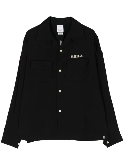 visvim Keesey slogan-embroidered shirt