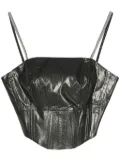 Peserico lamé corset crop top - Grey