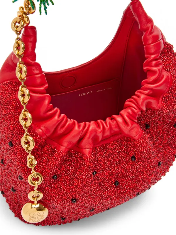 Langkawi 付属品付き【ほぼ未使用】LOEWE LOEWE Mini Squeeze Bag In Beaded Leather | Red | FARFETCH
