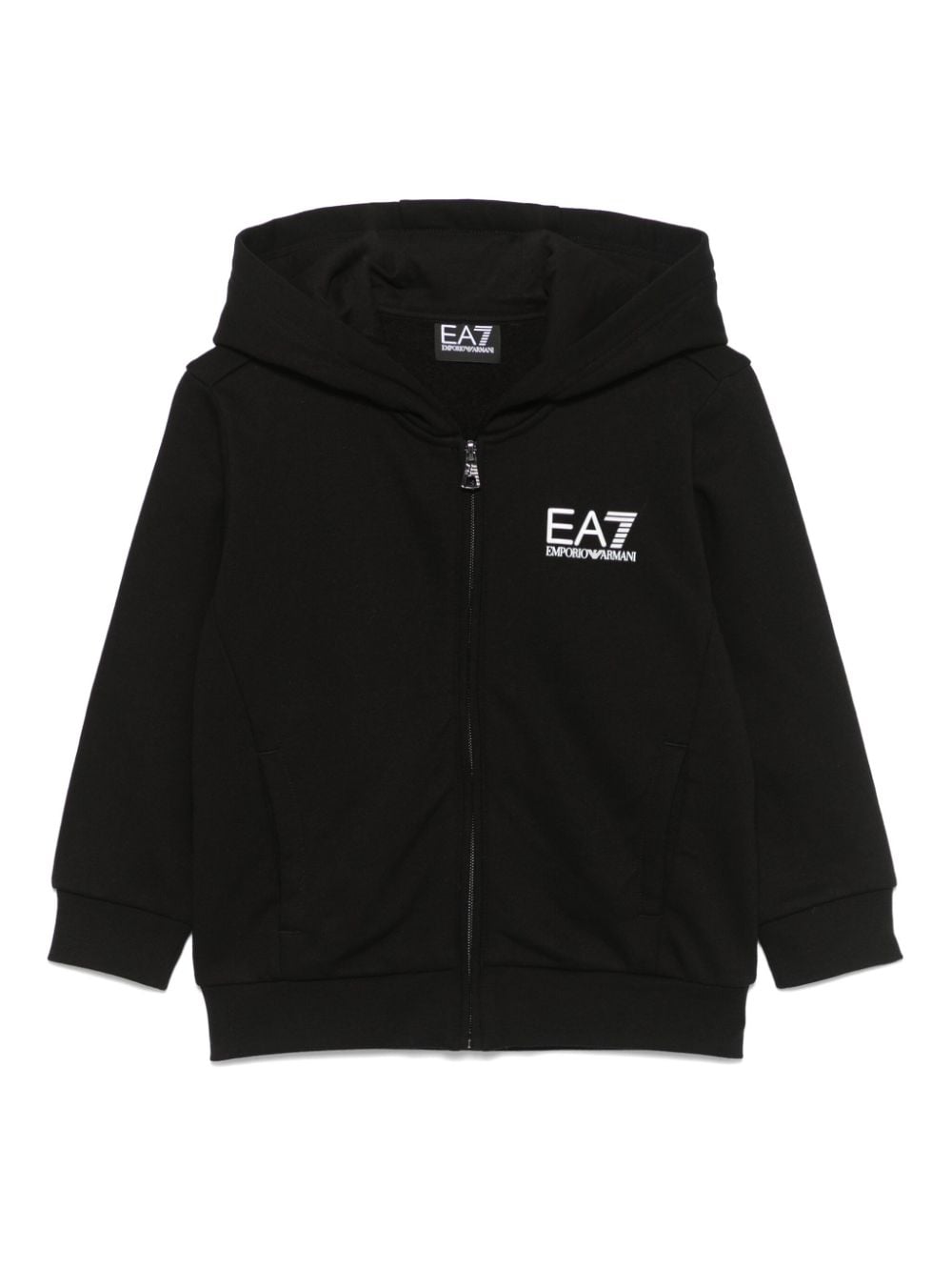 Emporio Armani Kids Hoodie Mit Logo Streifen Schwarz FARFETCH DE