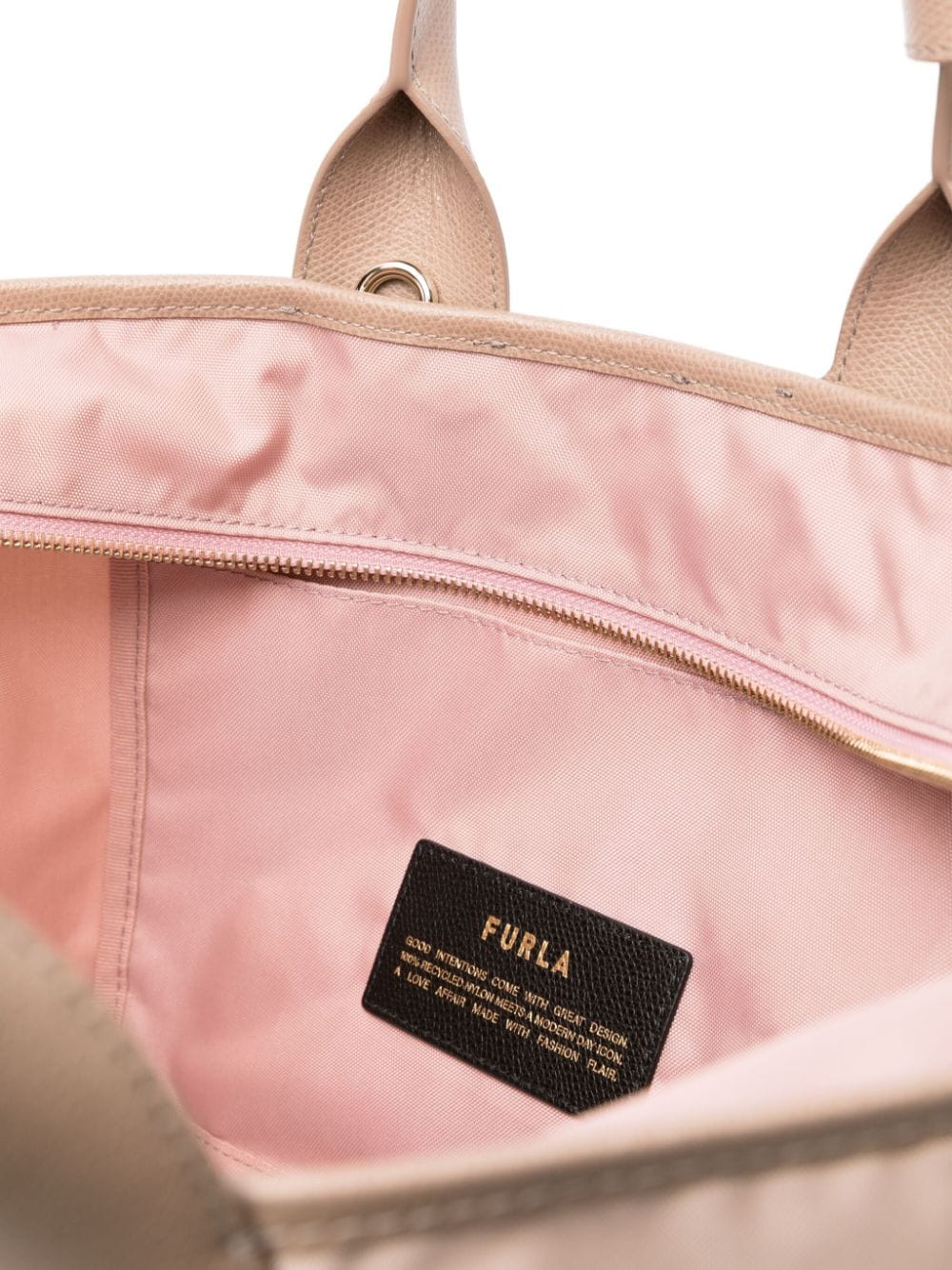 Shop Furla Logo-handles Tote Bag In Pink