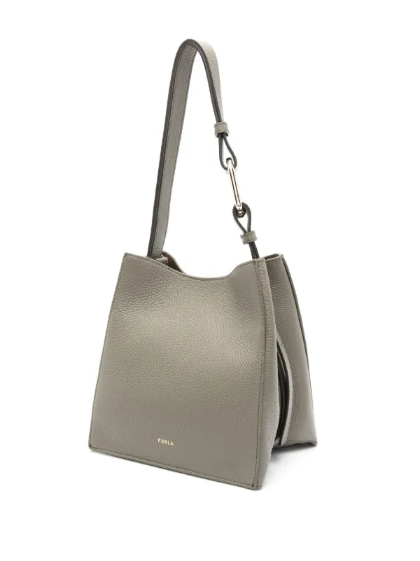 FURLA グレー バケットバッグ Furla Mini Nuvola Leather Bucket Bag | Grey | FARFETCH