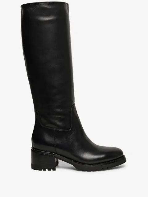 Santoni knee-length leather boots