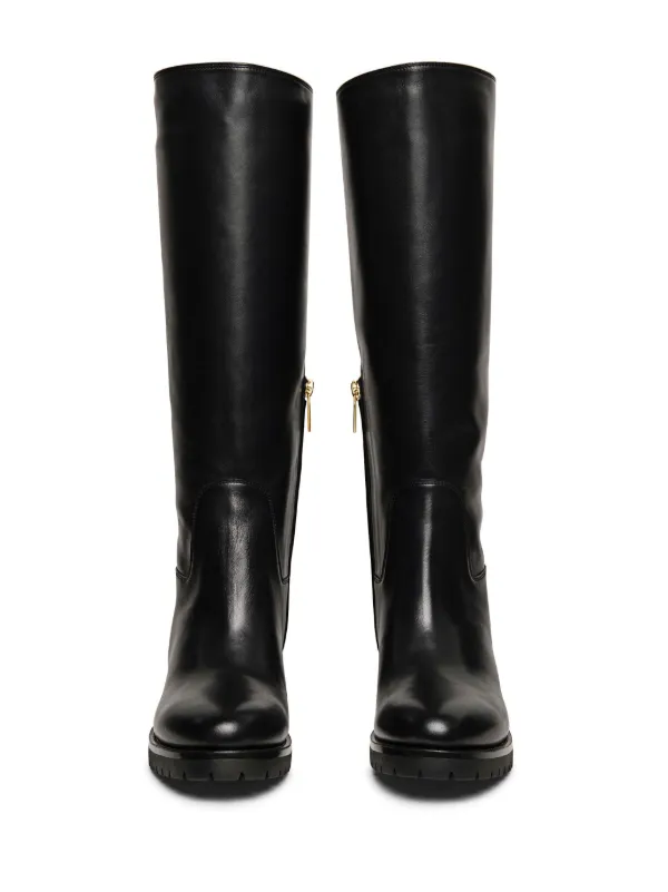 Santoni レザーロングブーツ | ブラック | FARFETCH JP