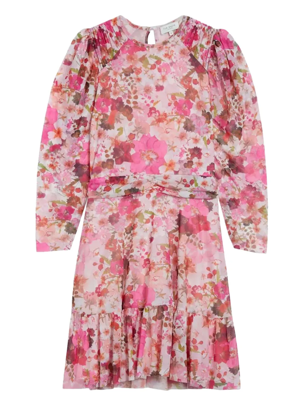 Ted Baker Floral-print Mini Dress In Multi