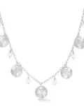 DOWER AND HALL white pearl and disc collar necklace - Silver