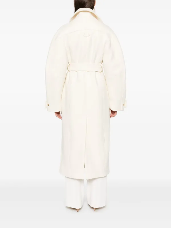 Jacquemus Bari Coat | White | FARFETCH Jacquemus Bari Coat | White | FARFETCH