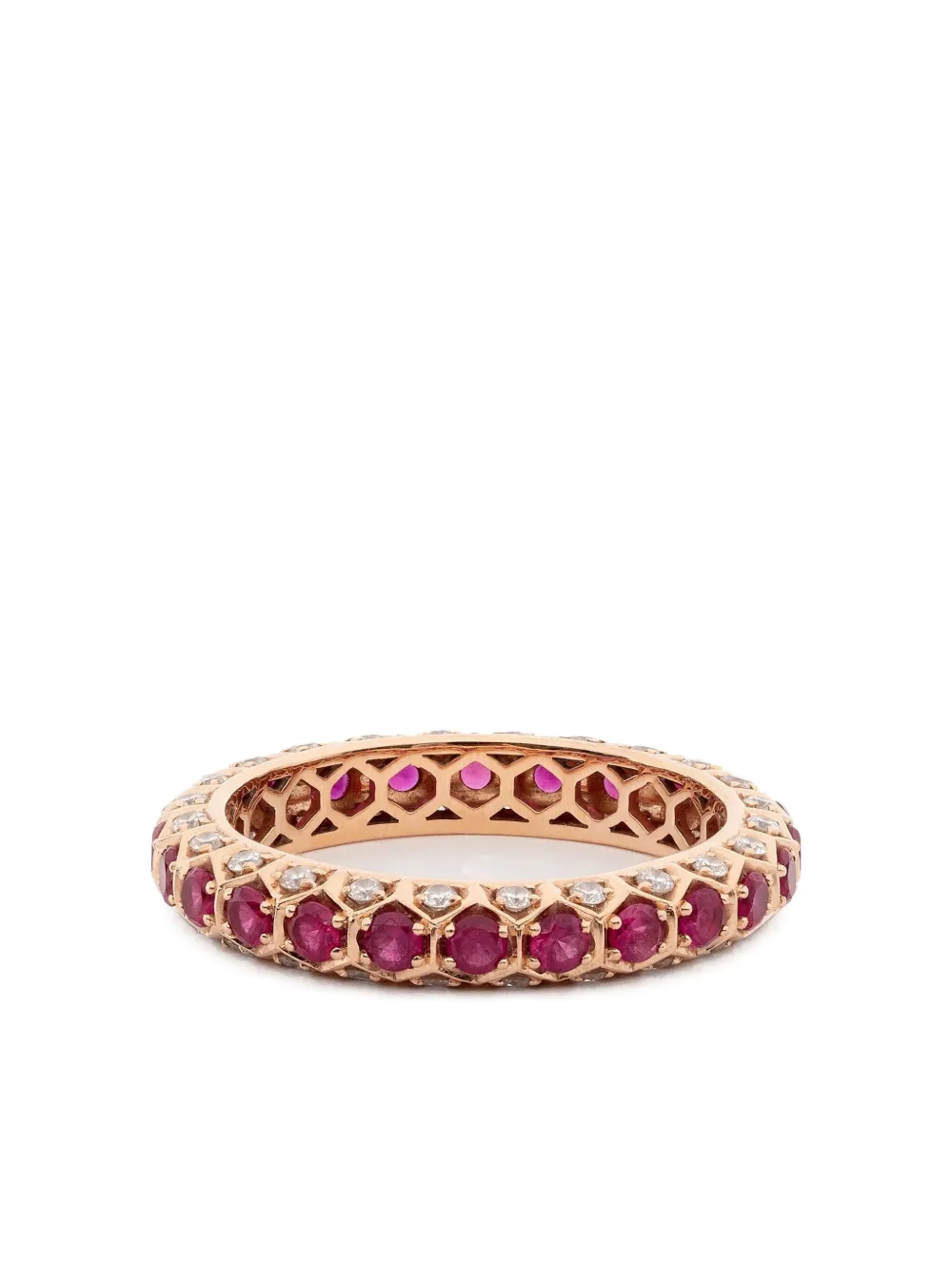 LILY GABRIELLA 18kt rose gold Hex Eternity ruby ring | Gold | Image 1