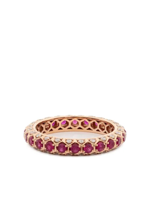 LILY GABRIELLA bague Hex Eternity en or rose 18ct
