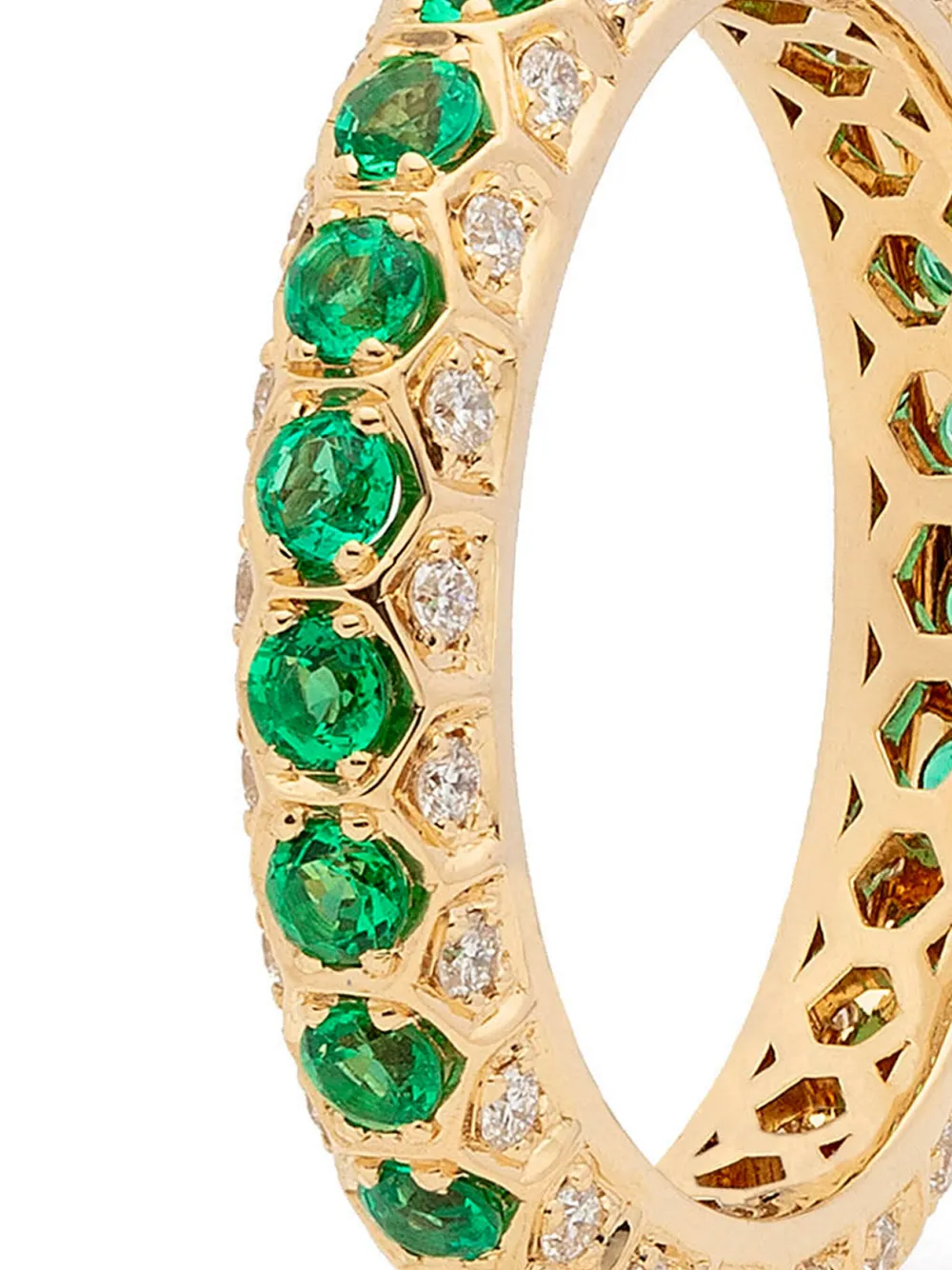 LILY GABRIELLA anillo Hex Eternity en oro amarillo de 18kt con diamante | Image 2