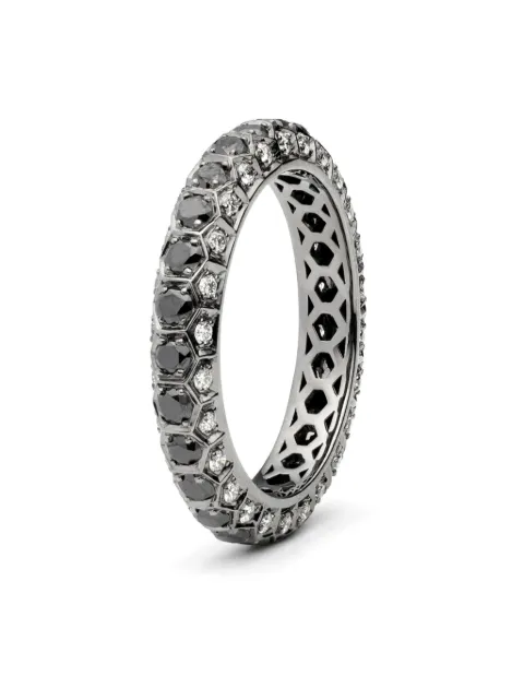 LILY GABRIELLA 18kt white gold Hex Eternity diamond ring