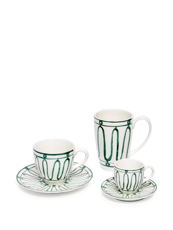 Themis Z Kyma Tea Cup And Saucer Set | White | FARFETCH CA