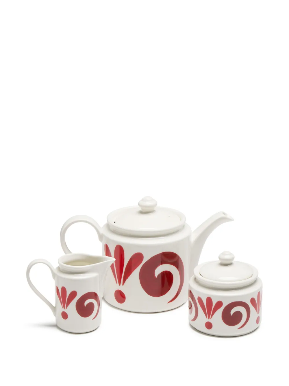 Themis Z Porcelain Kallos Tea Set In White