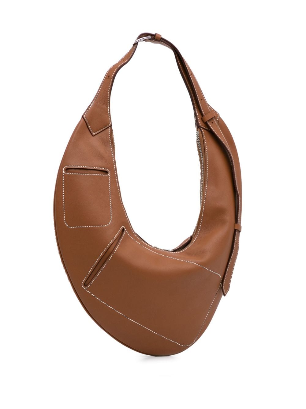 Pre-owned Hermes 2022 Swift And Toile Buddypocket Hobo Bag In Brown