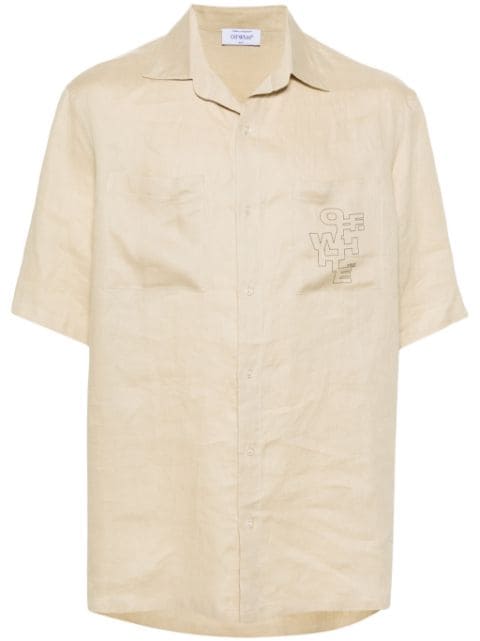 Off-White Outline Arrow linen shirt