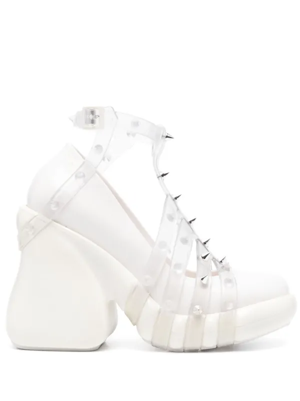 Jean Paul Gaultier X Melissa Punk Love Platform Pumps in White
